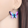 Acrylic Big Bright-coloured Butterfly Insect Earrings Dangle Drop Novelty Jewelry For Women Girls Ladies Teens Accessory | Vimost Shop.