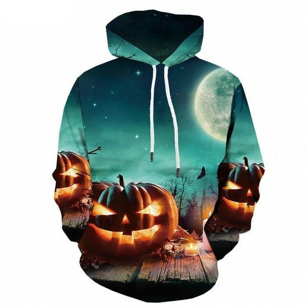 Halloween Pumpkin 3d Print Party Moon Sweatshirt | Vimost Shop.
