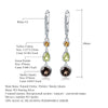 925 Sterling Silver Earrings Fine Jewelry Natural Citrine Peridot Smoky Quartz Drop Earrings For Women Wedding | Vimost Shop.