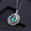 Huge Luxury Nano Emerald Pendant 925 Sterling Silver Vintage Pendant Necklace For Women Gift Fine Jewelry | Vimost Shop.