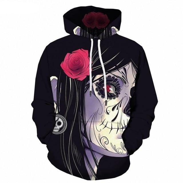 Men Anime Horror Flower  3d Print Hoodie | Vimost Shop.