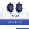 925 Sterling Silver Stud Earrings 6.48Ct Natural Blue Sapphire Earrings For Women Engagement  Jewelry New Brand | Vimost Shop.