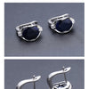 925 Sterling Silver Stud Earrings 6.48Ct Natural Blue Sapphire Earrings For Women Engagement  Jewelry New Brand | Vimost Shop.