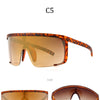 Fashion Visor Sunglasses Women Brand Designer Oversized Shield Sun Glasses Man Flat Top Mask Gogle Eyewear | Vimost Shop.