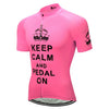 Keep CALM AND RIDE ON cycling jersey short sleeve | Vimost Shop.