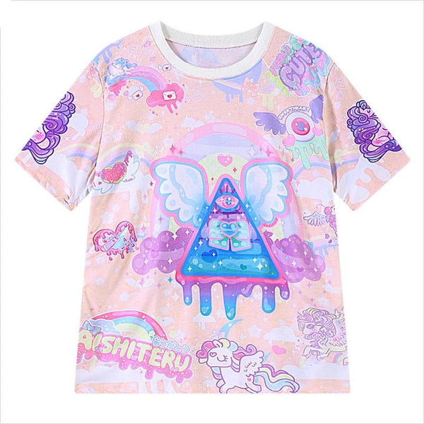 New Harajuku Style Women Cartoon Printed T-Shirts | Vimost Shop.