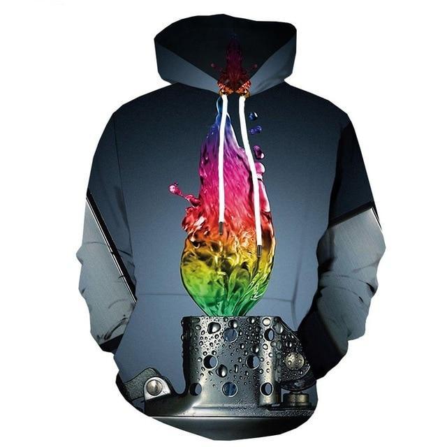 Men Winter Vortex Hypnosis Colorful Style 3D Printed Hoodie | Vimost Shop.