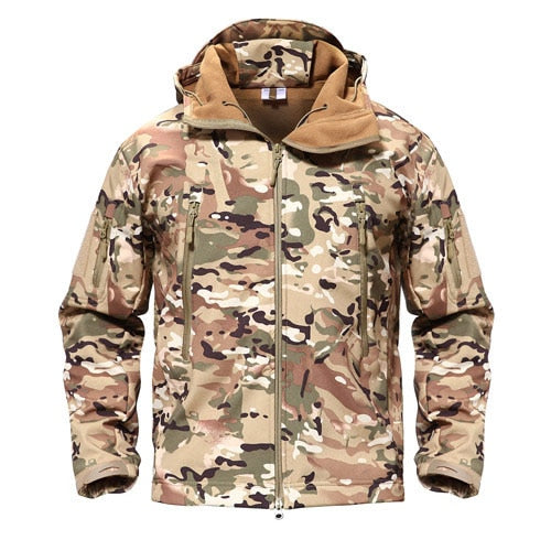 Shark Skin Military Jacket Men Softshell Waterpoof Camo Clothes Tactical Camouflage Army Hoody Jacket Male Winter Coat | Vimost Shop.