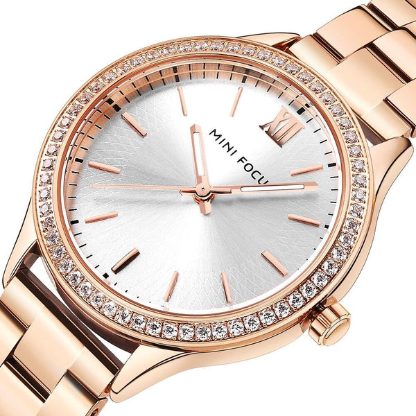 Royal Dress Elegant Laides Quartz Watch Stainless Steel Strap Crystal Iced Out Design Women Watches Top Brand Luxury