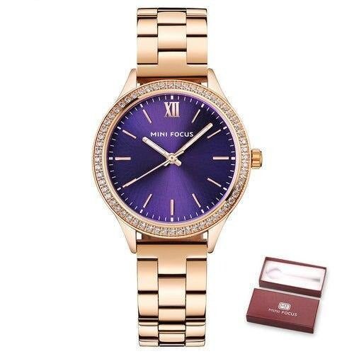 Royal Dress Elegant Laides Quartz Watch Stainless Steel Strap Crystal Iced Out Design Women Watches Top Brand Luxury