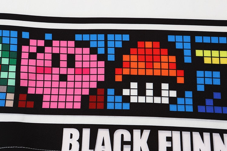 Long Sleeve Hollow Out Patchwork Printed Sweatshirt | Vimost Shop.