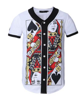 Short Sleeve T shirt Men Baseball Jersey Sport Slim Fit V Neck T-shirts Streetwear European Mens | Vimost Shop.