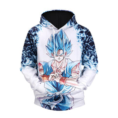 New Dragon Ball Goku Vegeta print hooded sweater