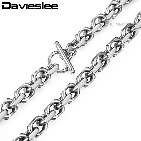 Stainless Steel Mens Necklaces Dropshipping Wholesale Fashion Jewelry Cable Chain Necklace for Men Gift Toggle Clasp 9mm LKN200 | Vimost Shop.