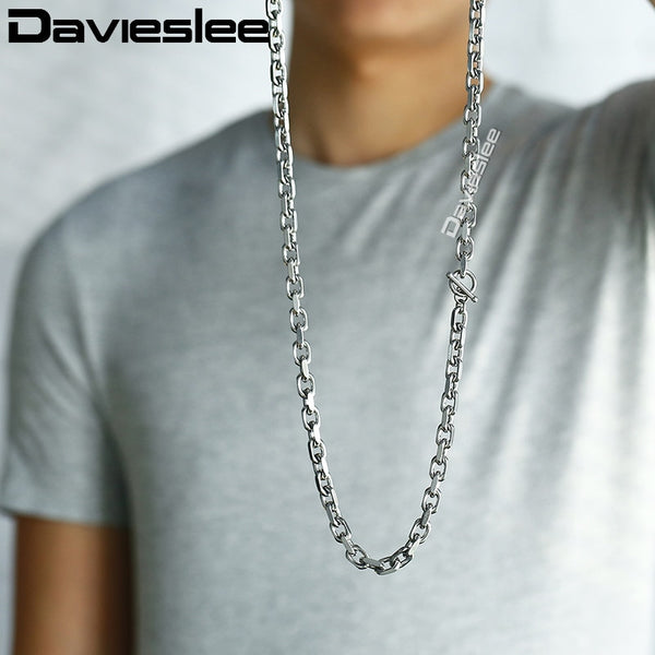 Stainless Steel Mens Necklaces Dropshipping Wholesale Fashion Jewelry Cable Chain Necklace for Men Gift Toggle Clasp 9mm LKN200 | Vimost Shop.