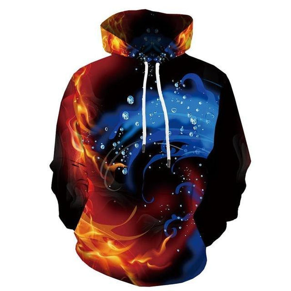 Fire 3d Printed Harajuku Casual Psychedelic Hoodie | Vimost Shop.