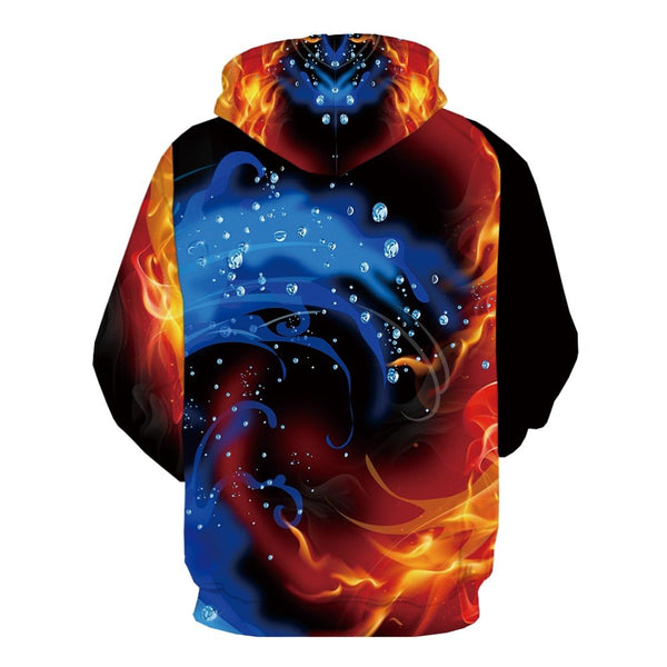 Fire 3d Printed Harajuku Casual Psychedelic Hoodie | Vimost Shop.