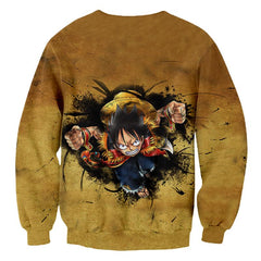 One Piece Luffy Hoody Jerseys Solid Casual Pullovers 3D Sweatshirts | Vimost Shop.