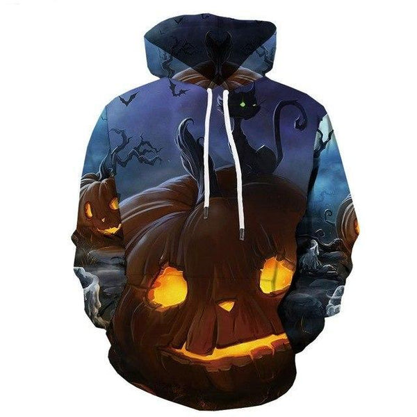Halloween Men Pumpkin 3d Printed Fire Sweatshirt | Vimost Shop.