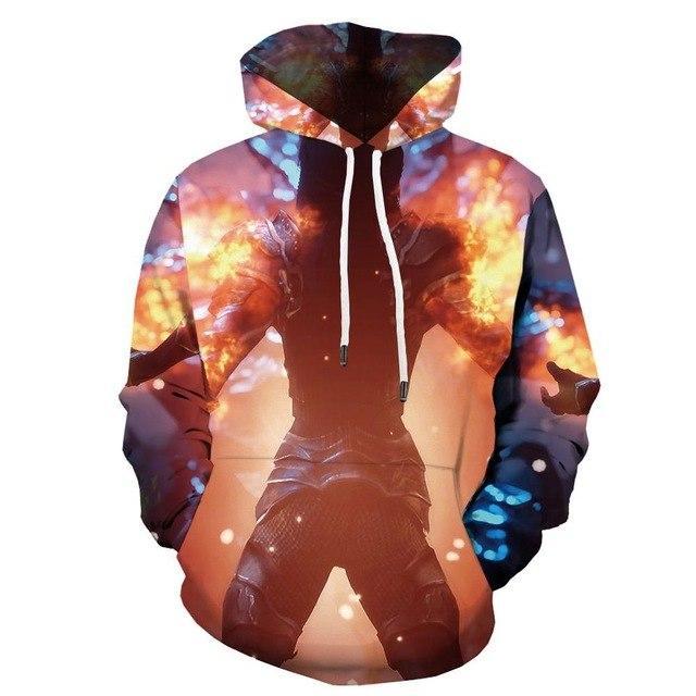 Flame Character Metal Military Colorful 3d Printed  Hoodie | Vimost Shop.