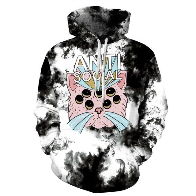 New Fashion Women Men Crying Alien 3D Printed Sweatshirts | Vimost Shop.