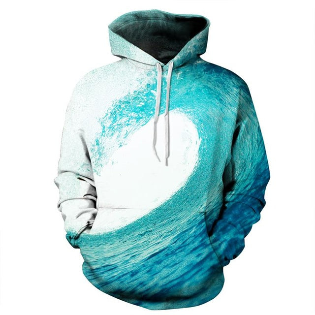 New Fashion 3D Print Waves of Purple Sprite Sweatshirt | Vimost Shop.