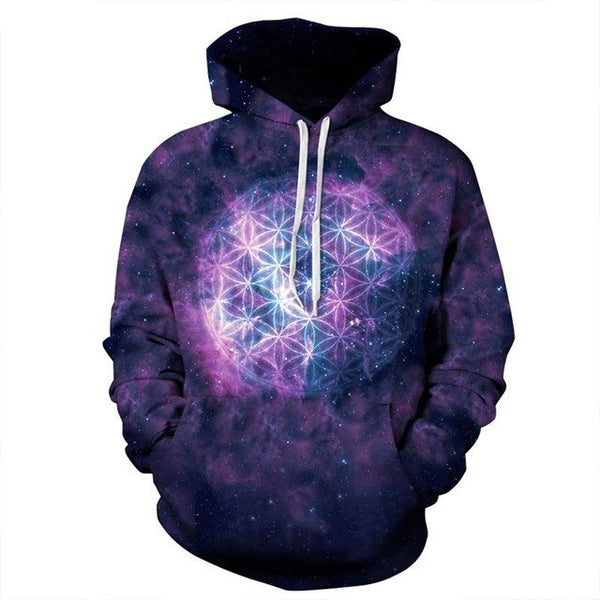 New Fashion 3D Print Waves of Purple Sprite Sweatshirt | Vimost Shop.
