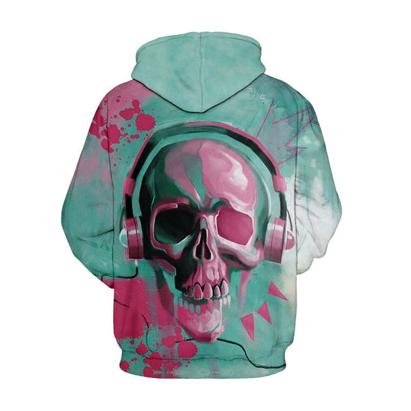 Green Skull 3d Print Punk Long Sleeve Sweatshirts | Vimost Shop.