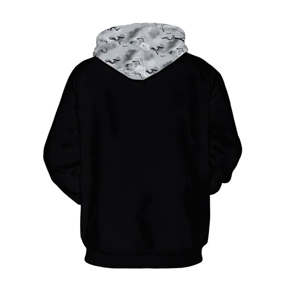 Plus Size Skull 3D Hooded Sweatshirt Long Sleeve | Vimost Shop.