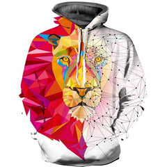 Fashion Color Lion  Men Women  Autumn Winter 3D Hoody Tops | Vimost Shop.