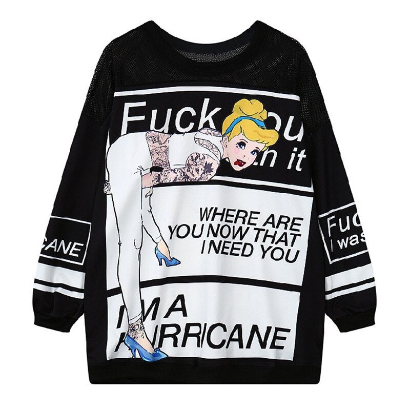 Grid Patchwork Sweatshirt Harajuku Style | Vimost Shop.