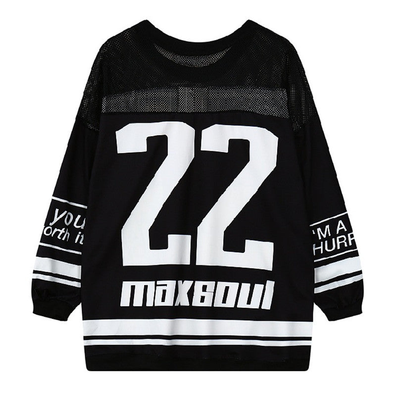 Grid Patchwork Sweatshirt Harajuku Style | Vimost Shop.