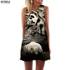 Wolf Dress Women Love Tank Animal Beach Forest Mini Mountain Boho | Vimost Shop.
