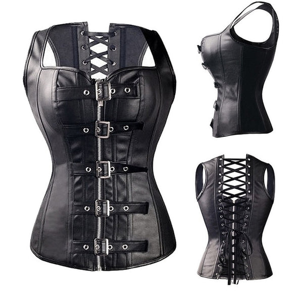 Women Halloween Sexy Slimming Waist Trainer Cincher Corset Lace Up Overbust Bustier Top Steampunk Dress 6XL Plus Size Corsets | Vimost Shop.