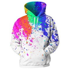 3d print harajuku Splash Paint Print Rainbow Hoodies | Vimost Shop.