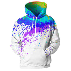 3d print harajuku Splash Paint Print Rainbow Hoodies | Vimost Shop.