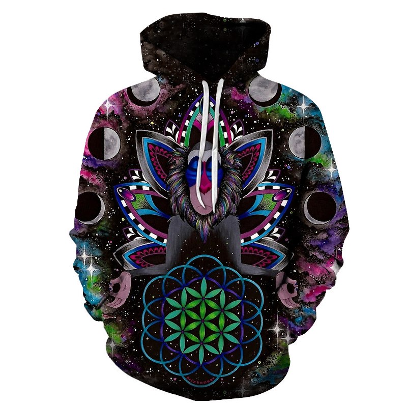 3d print Monkey Art Hoodies | Vimost Shop.