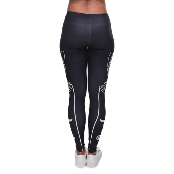 High Elasticity Egyptian cat symbols Printed Fashion Slim fit Legging Workout Trousers Casual Pants Leggings for Women | Vimost Shop.
