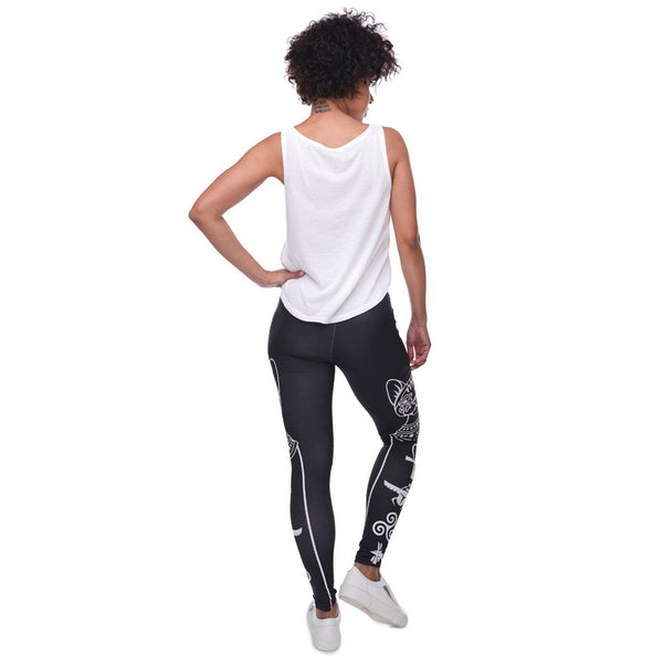 High Elasticity Egyptian cat symbols Printed Fashion Slim fit Legging Workout Trousers Casual Pants Leggings for Women | Vimost Shop.