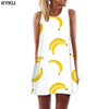 Flower Dress Women Harajuku Tank Art Beach Graffiti Vestido Sexy Yellow Korean Style Womens Clothing Summer Ladies | Vimost Shop.