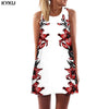 Flower Dress Women Harajuku Tank Art Beach Graffiti Vestido Sexy Yellow Korean Style Womens Clothing Summer Ladies | Vimost Shop.
