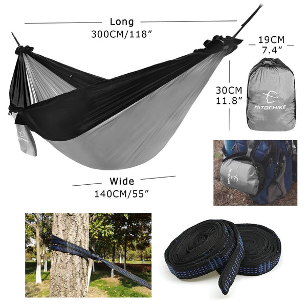 1-2 Person Outdoor Mosquito Net Parachute Hammock Camping Hanging Sleeping Bed Swing Portable Double Chair Hammock | Vimost Shop.