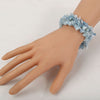 Aquamarine Stretch Cuff 5 Layer Braided Chunky Chakra Bracelet Handmade bridal Jewelry gift for Women Girls Mom | Vimost Shop.