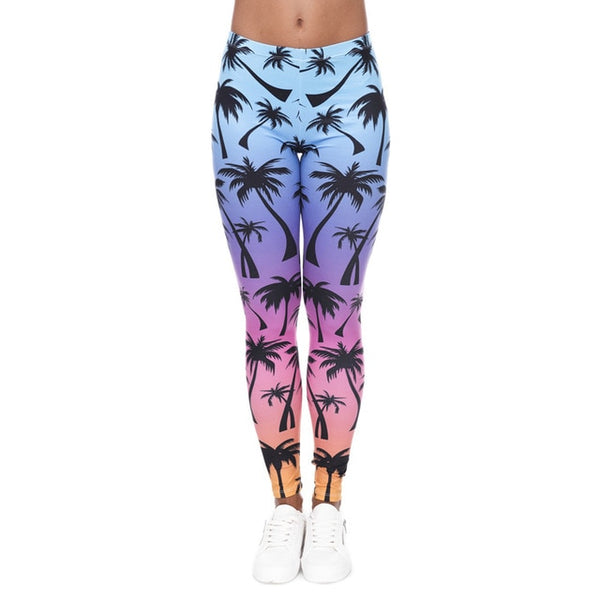 High Quality Women Legins Mandala Ombre Blue Printing Legging Fashion Casual High Waist Woman Leggings | Vimost Shop.