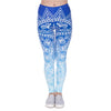 High Quality Women Legins Mandala Ombre Blue Printing Legging Fashion Casual High Waist Woman Leggings | Vimost Shop.