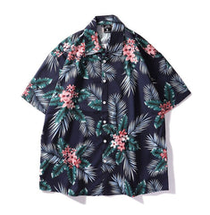 Mens Hawaiian Shirt Hip Hop Streetwear Full Printed Short Sleeve Shirts Harajuku Casual Loose Urban Shirt | Vimost Shop.