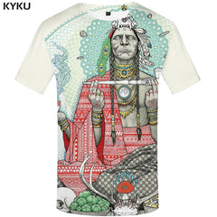 Men Harajuku T-shirts 3d America Tshirt Printed Feather Tshirts Casual Colorful Anime Clothes | Vimost Shop.