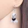 Acrylic West Highland White Terrier Dog Earrings Drop Dangle Cute Fashion Animal Jewelry For Women Girls Teens Gift | Vimost Shop.