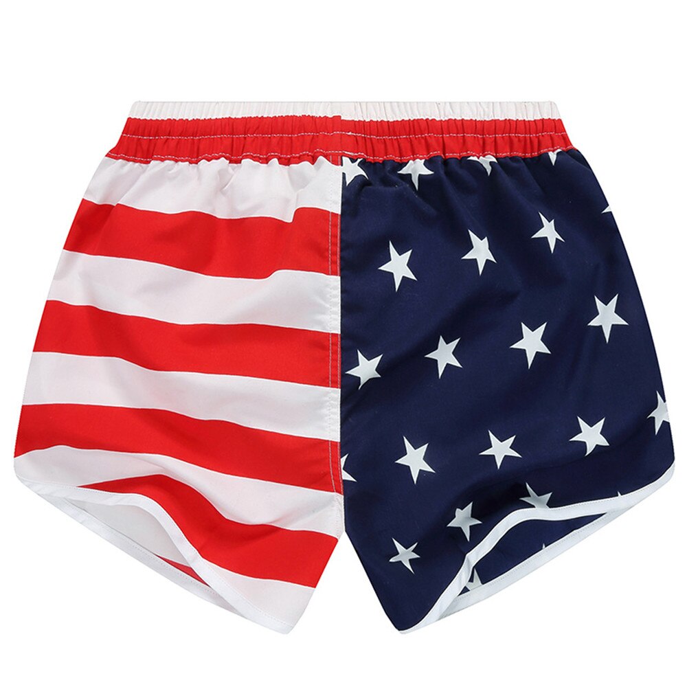 Women Clothes Short Skinny High Waist Sport Female Shorts Elastic Waist American Flag Striped Stars Short Pants | Vimost Shop.