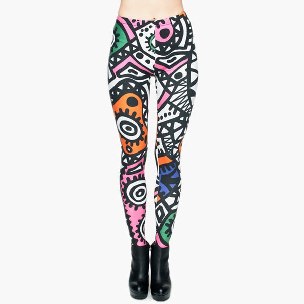 Fashion High Elasticity Legging Tribe Totem 3D Printing Women legins Stretchy Trousers Slim Fit Pants Leggings | Vimost Shop.